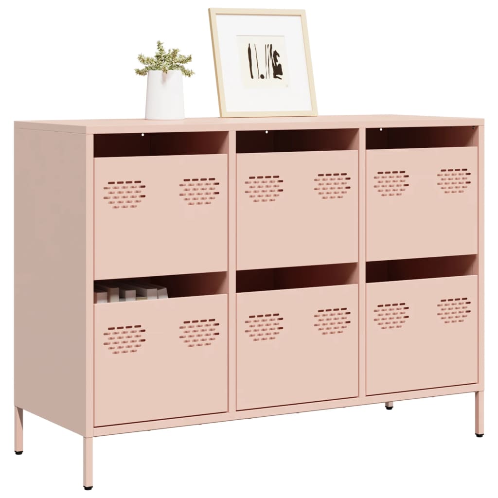 Buffet en Métal et Acier Style Industriel-Rose-101.5 cm-1-La-Fabrique-Industrielle