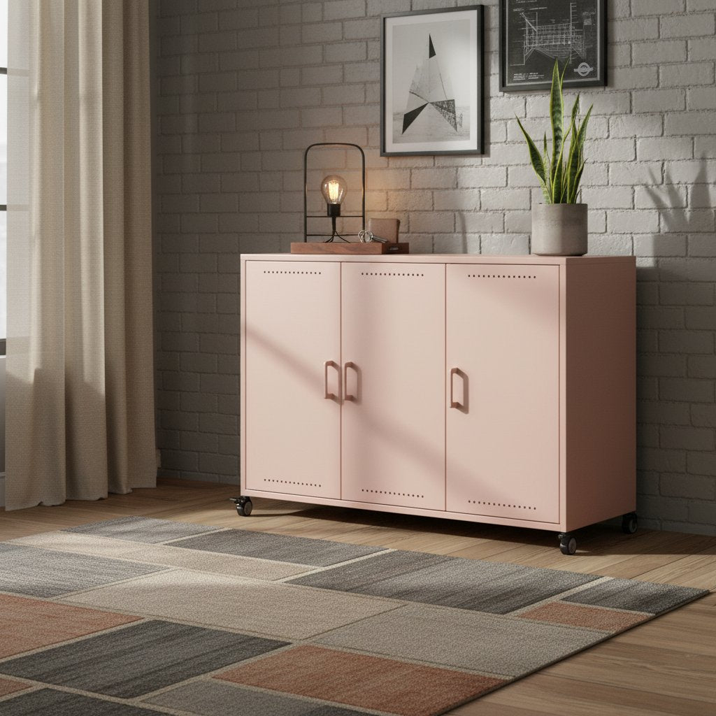 Buffet 3 Portes en Métal Industriel