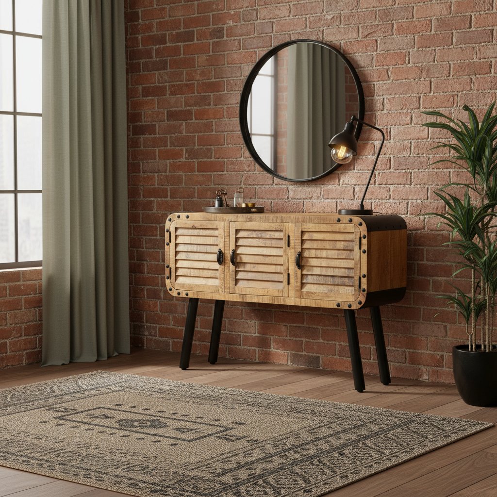 Buffet Authentique en Bois de Manguier