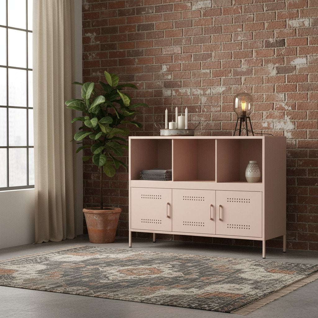 Buffet en Acier au Style Industriel