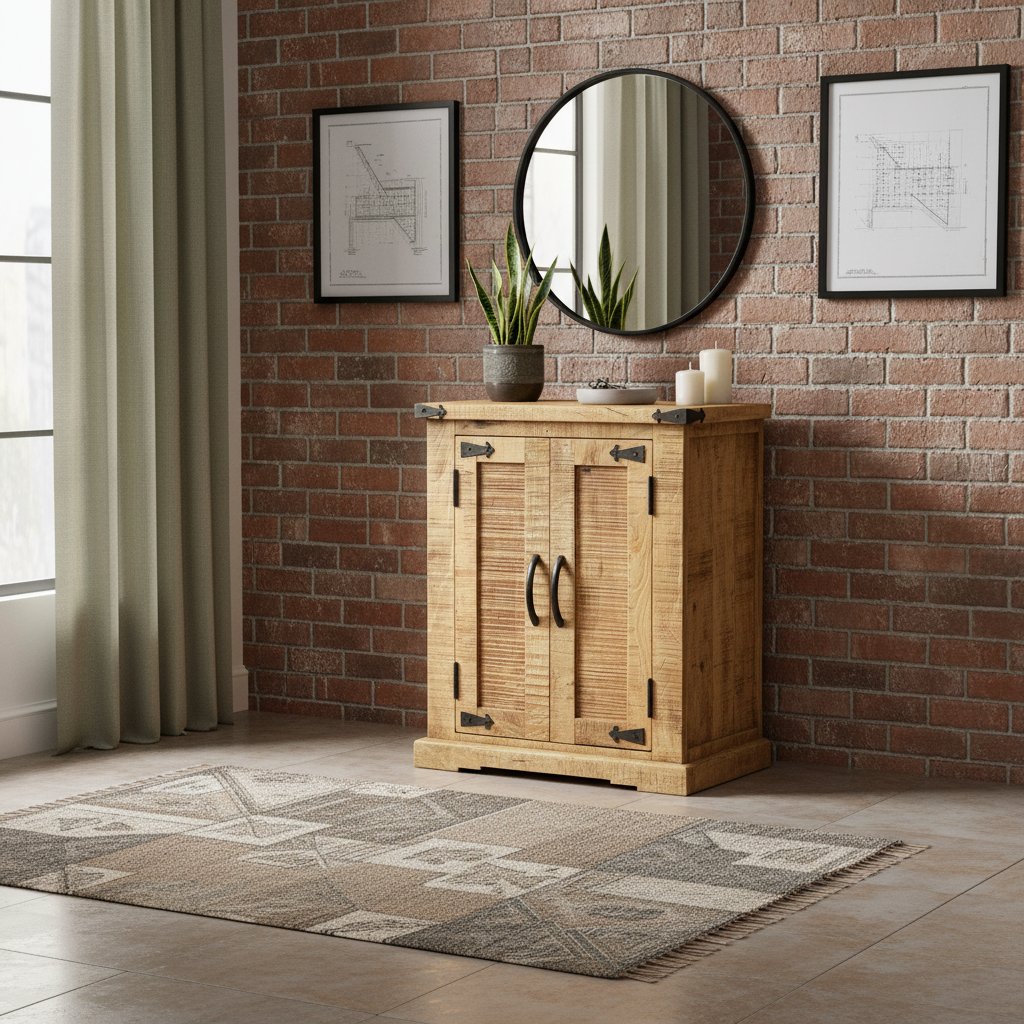 Buffet en Bois de Manguier Brut Rustique