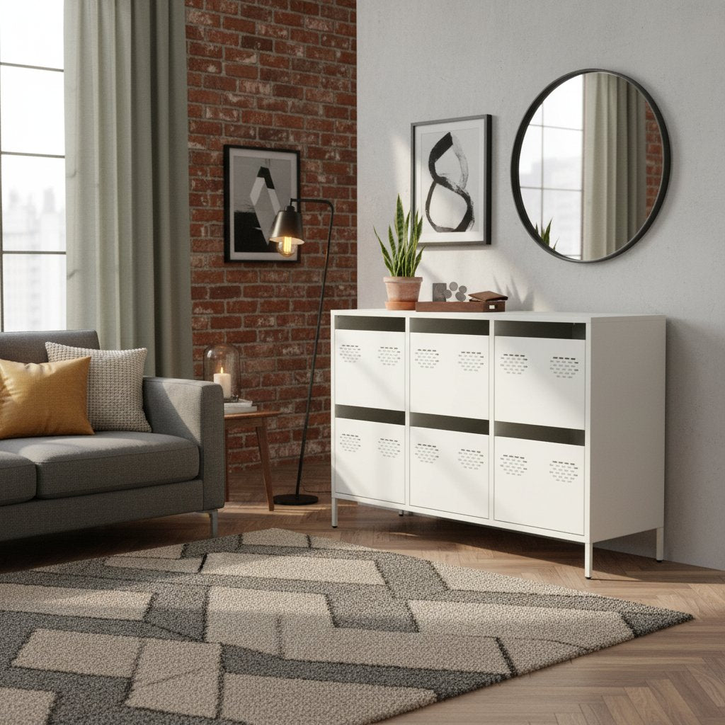 Buffet en Métal et Acier Style Industriel