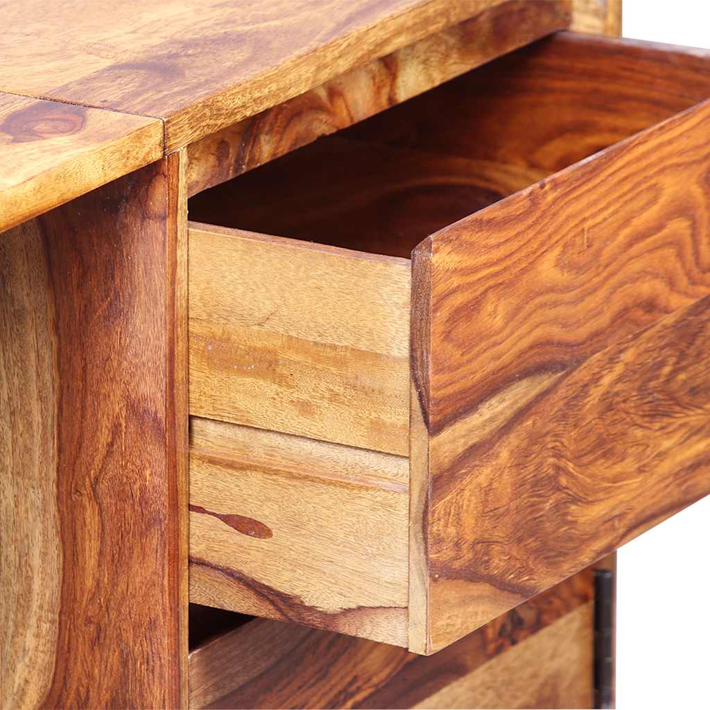 Bureau Élégant en Métal Noir et Bois Massif-La-Fabrique-Industrielle