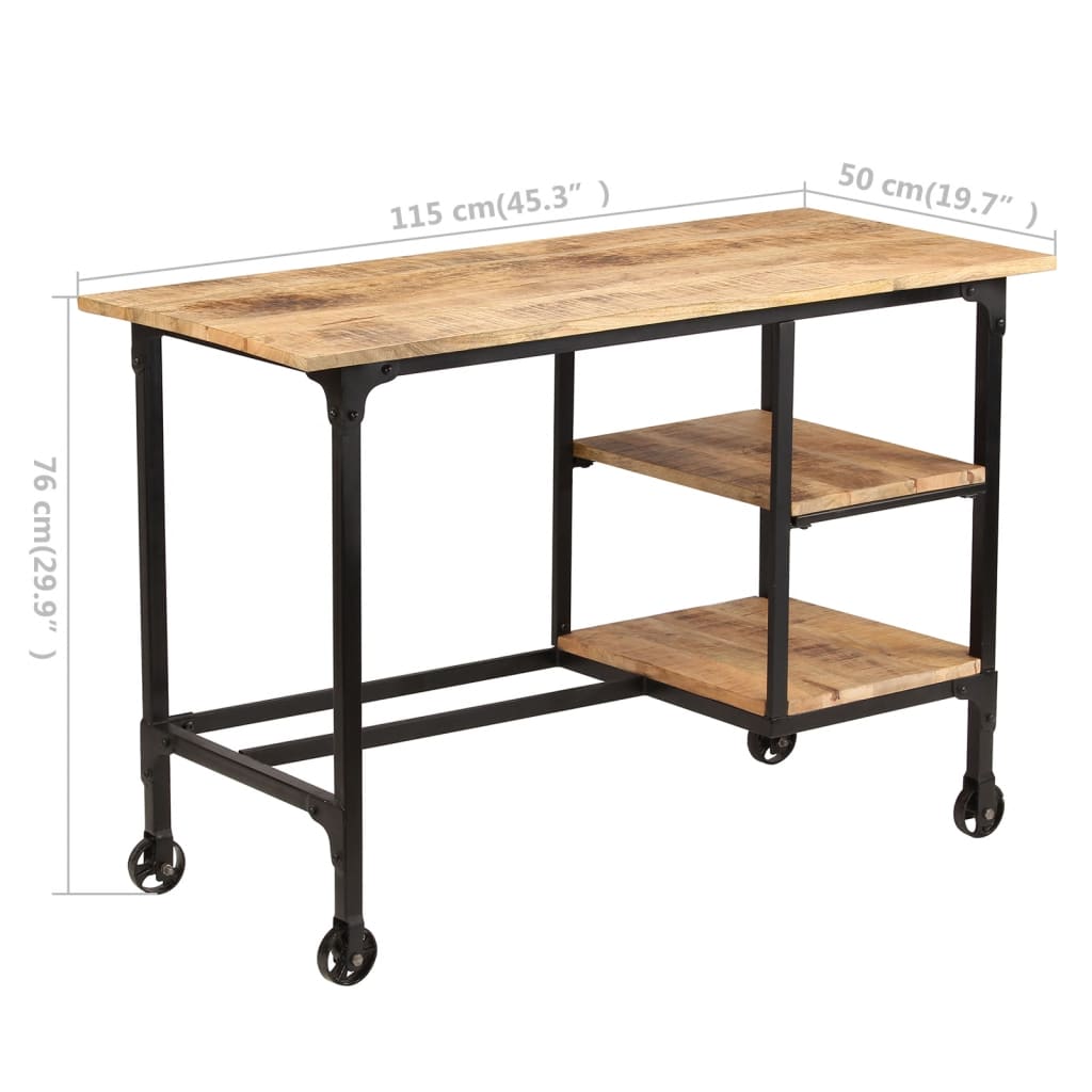 Bureau Industriel en Bois avec Rangement-La-Fabrique-Industrielle
