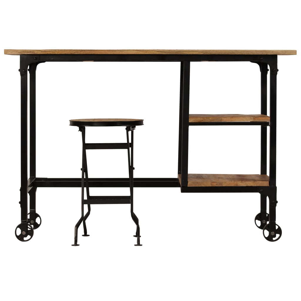 Bureau Industriel en Bois avec Rangement-La-Fabrique-Industrielle