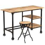 Bureau Industriel en Bois avec Rangement-La-Fabrique-Industrielle