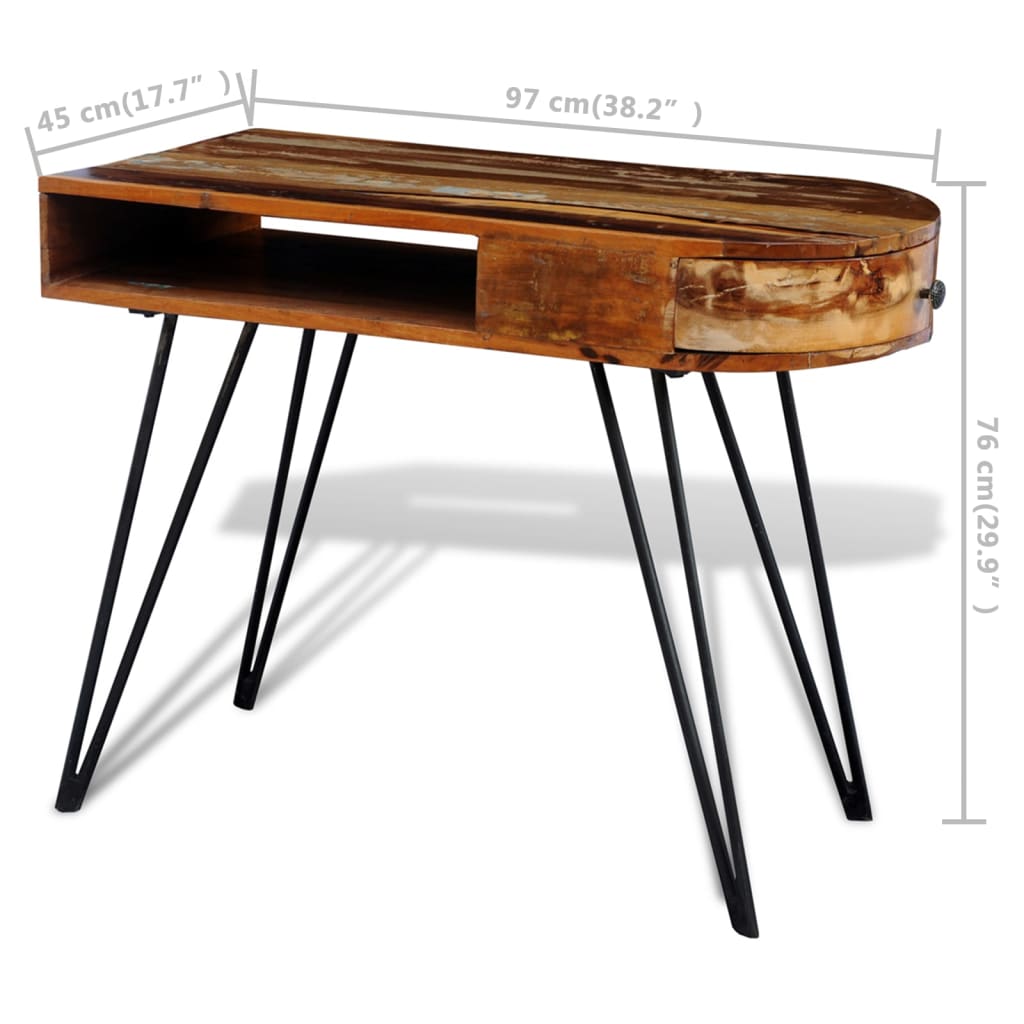 Bureau Industriel en Bois de Récupération-La-Fabrique-Industrielle