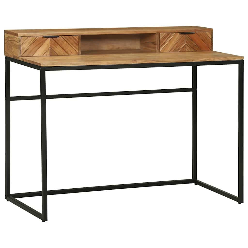 Bureau Style Industriel en Bois Massif et Métal-La-Fabrique-Industrielle