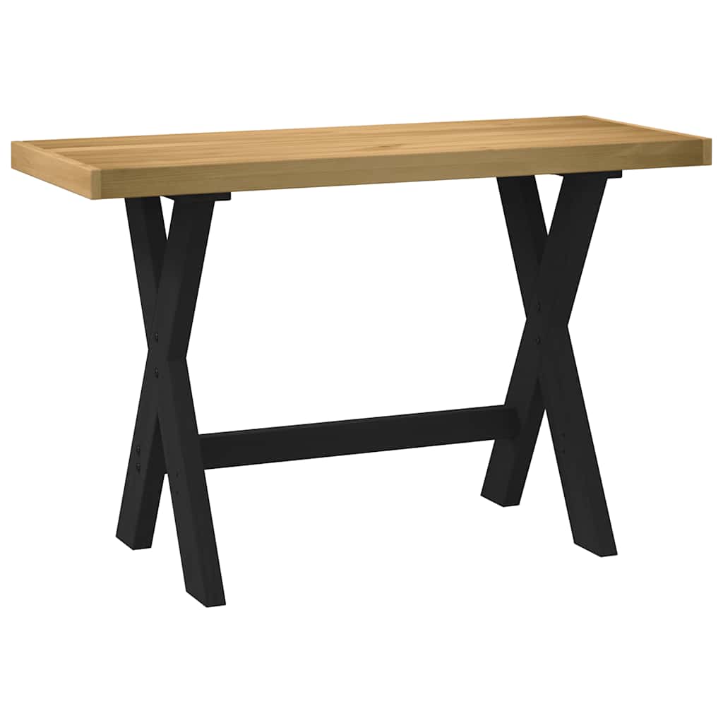 Bureau Style Tréteau Industriel en Bois de Pin-Forme en X-La-Fabrique-Industrielle