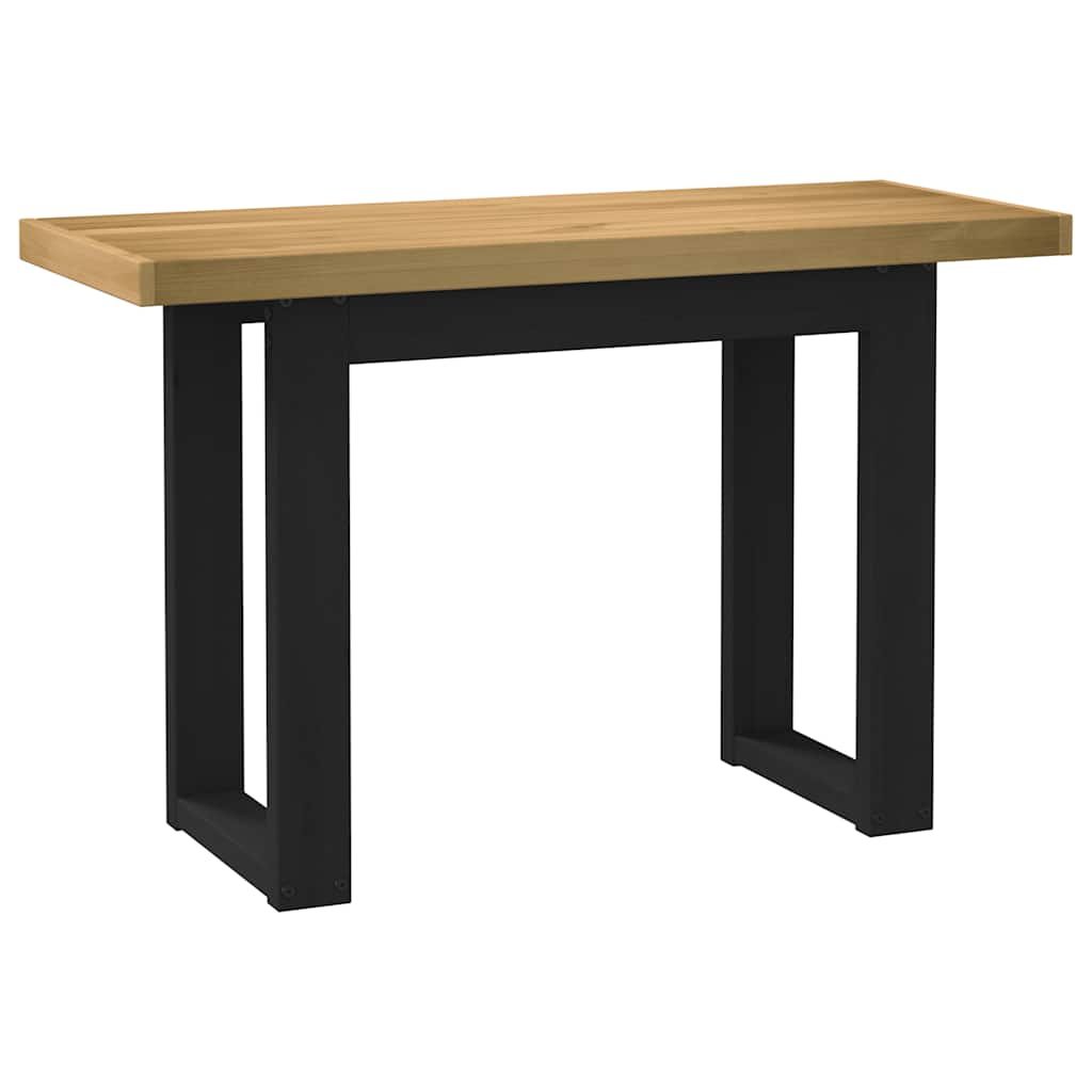 Bureau Style Tréteau Industriel en Bois de Pin-forme en U-La-Fabrique-Industrielle