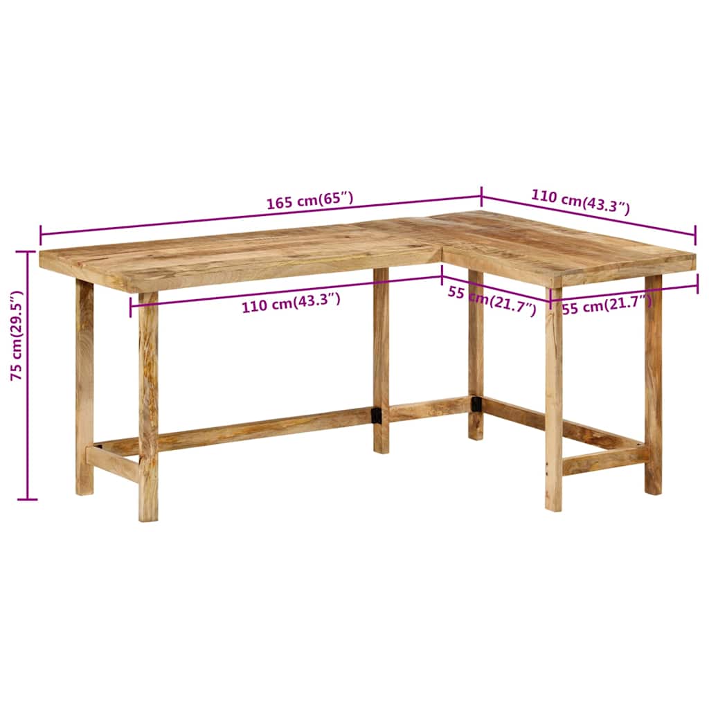 Bureau d'Angle en Bois Clair Industriel-La-Fabrique-Industrielle