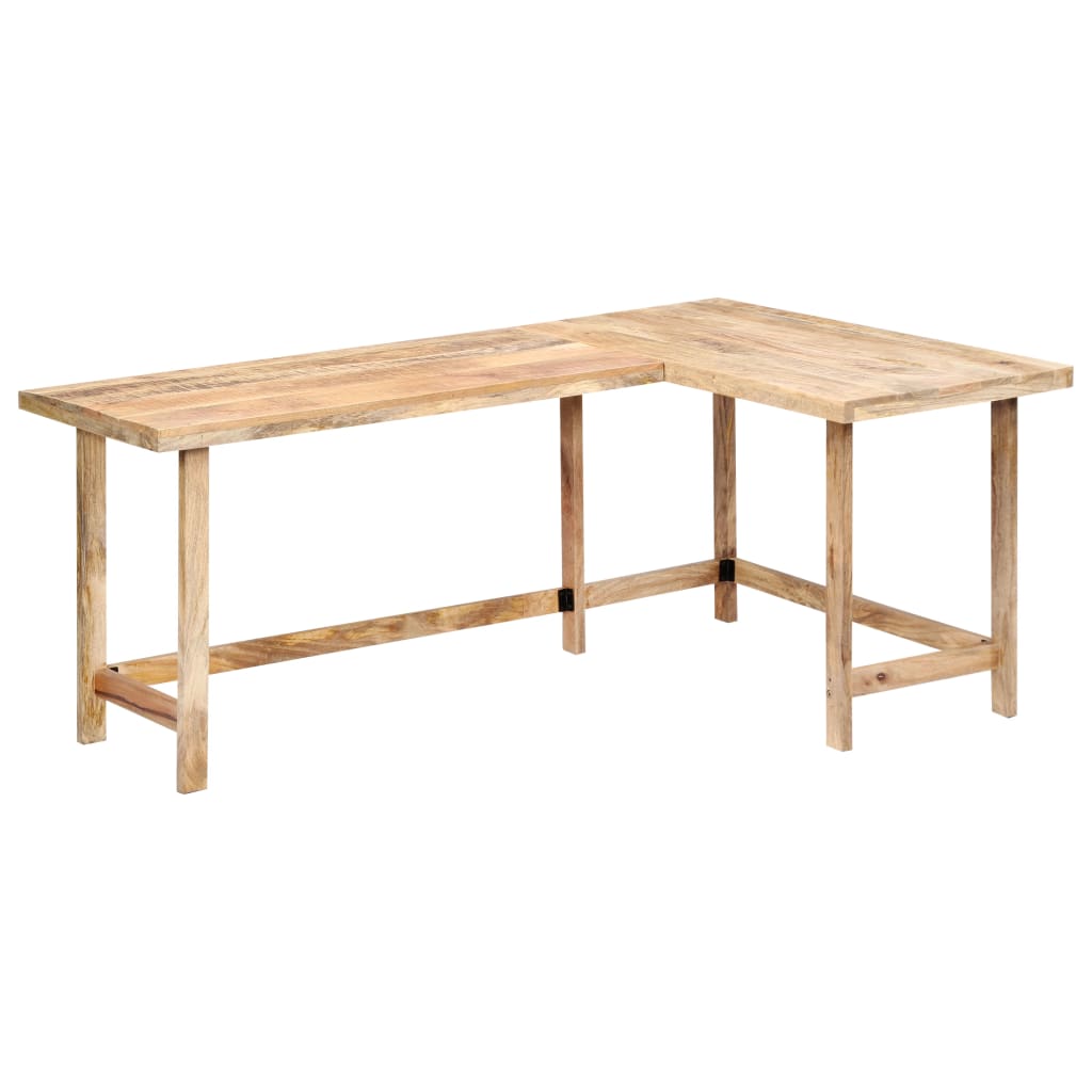 Bureau d'Angle en Bois de Manguier Massif-La-Fabrique-Industrielle