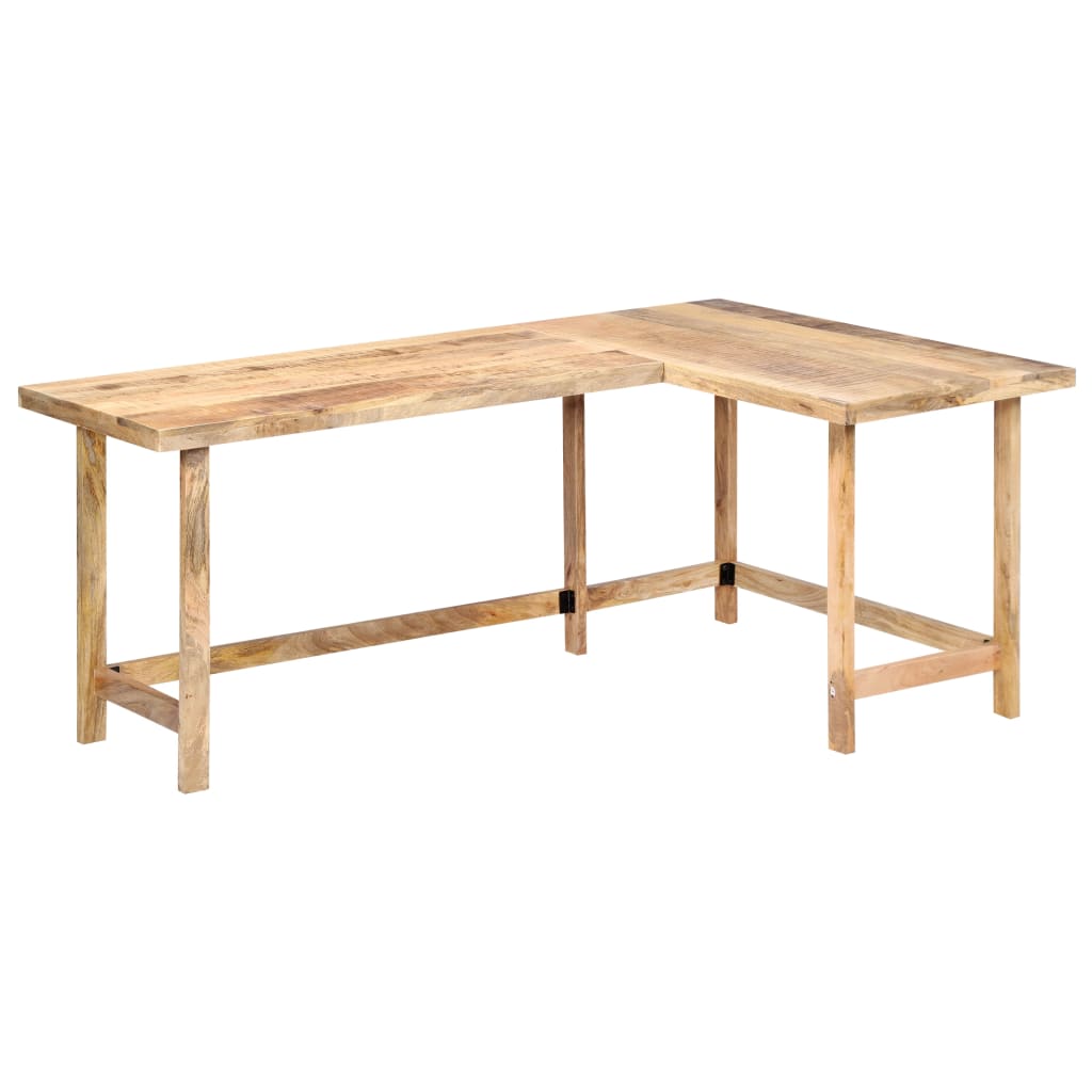 Bureau d'Angle en Bois de Manguier Massif-La-Fabrique-Industrielle