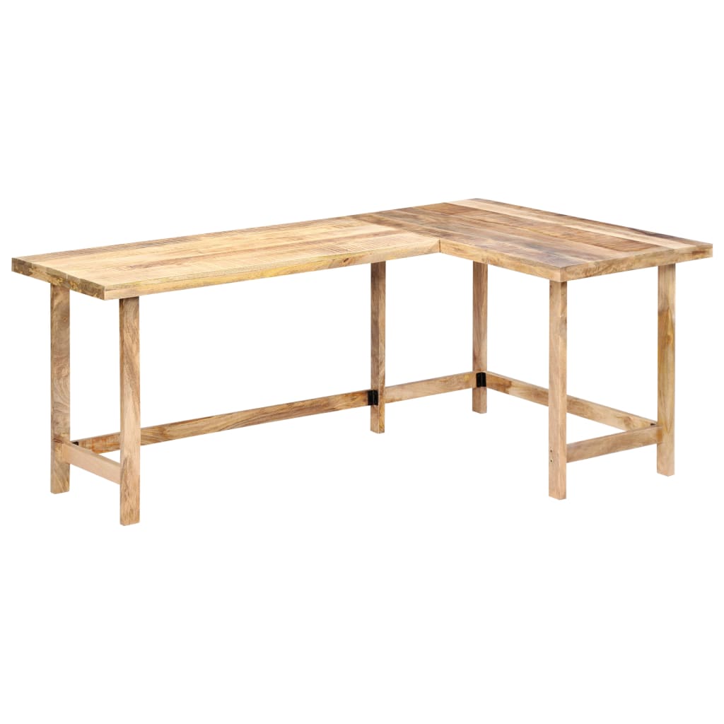 Bureau d'Angle en Bois de Manguier Massif-La-Fabrique-Industrielle