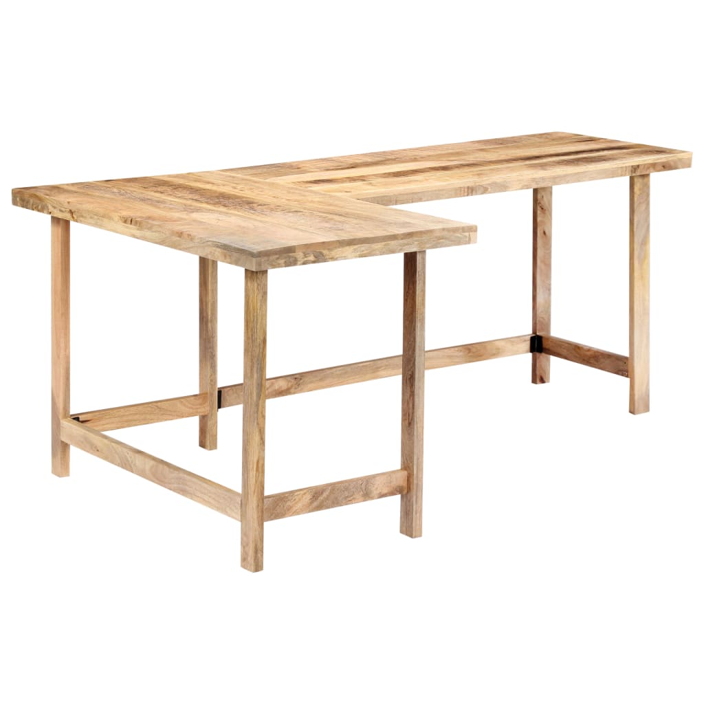 Bureau d'Angle en Bois de Manguier Massif-La-Fabrique-Industrielle
