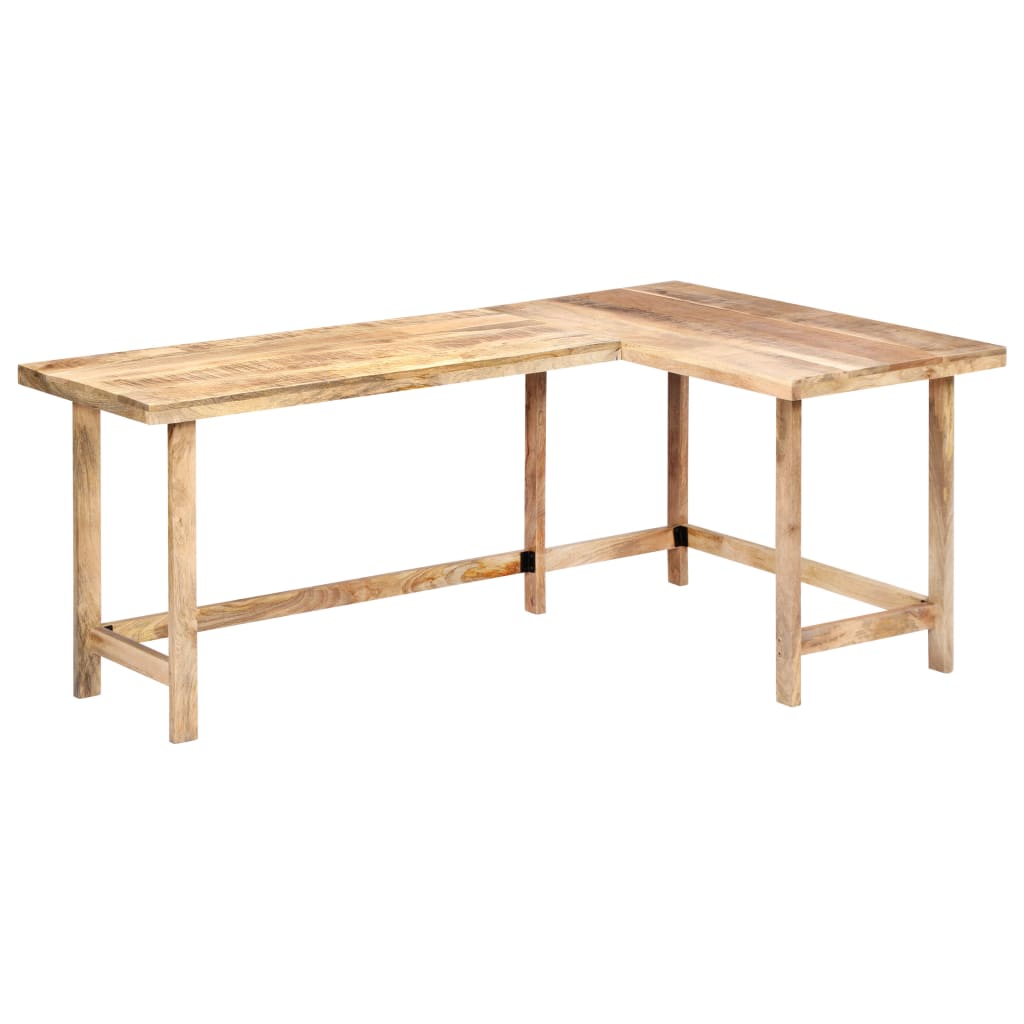 Bureau d'Angle en Bois de Manguier Massif-La-Fabrique-Industrielle