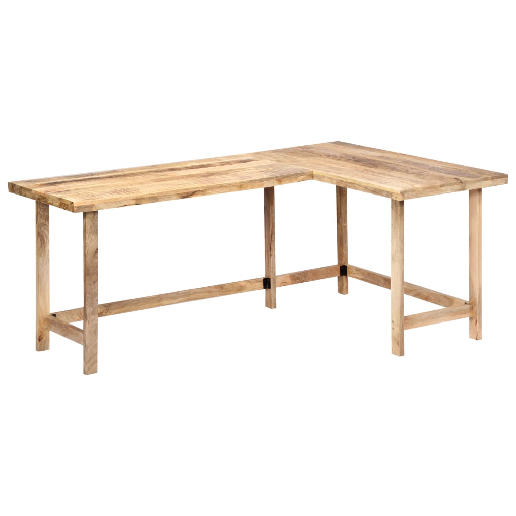 Bureau d'Angle en Bois de Manguier Massif-La-Fabrique-Industrielle