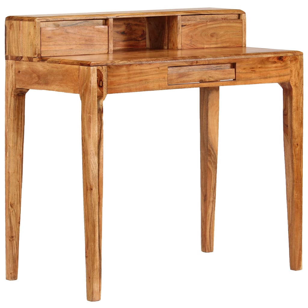 Bureau en Bois Massif au Style Industriel-La-Fabrique-Industrielle