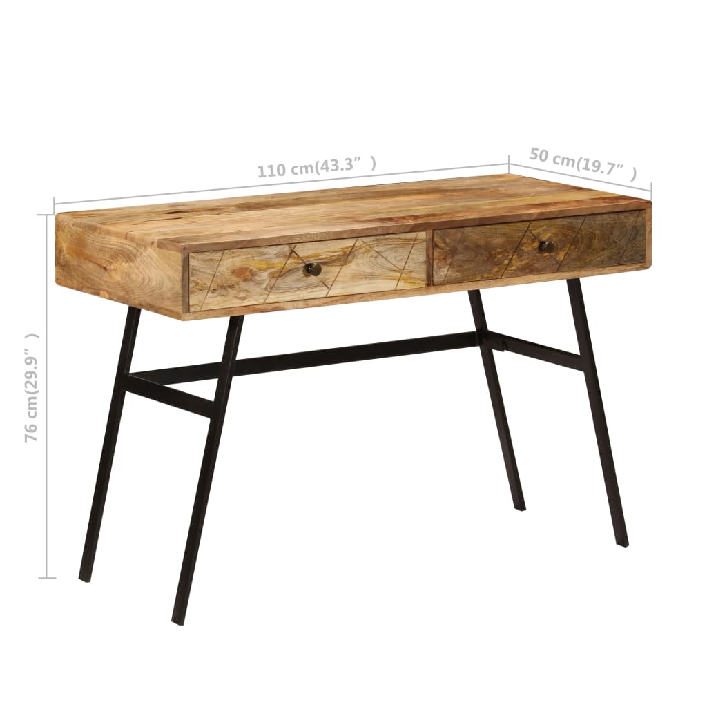 Bureau en Bois et Acier Style Industriel Loft-La-Fabrique-Industrielle