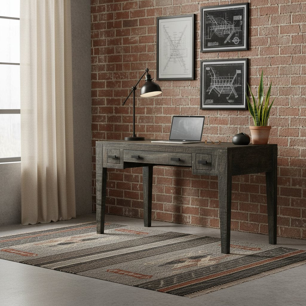 Bureau Élégant en Bois de Manguier Massif