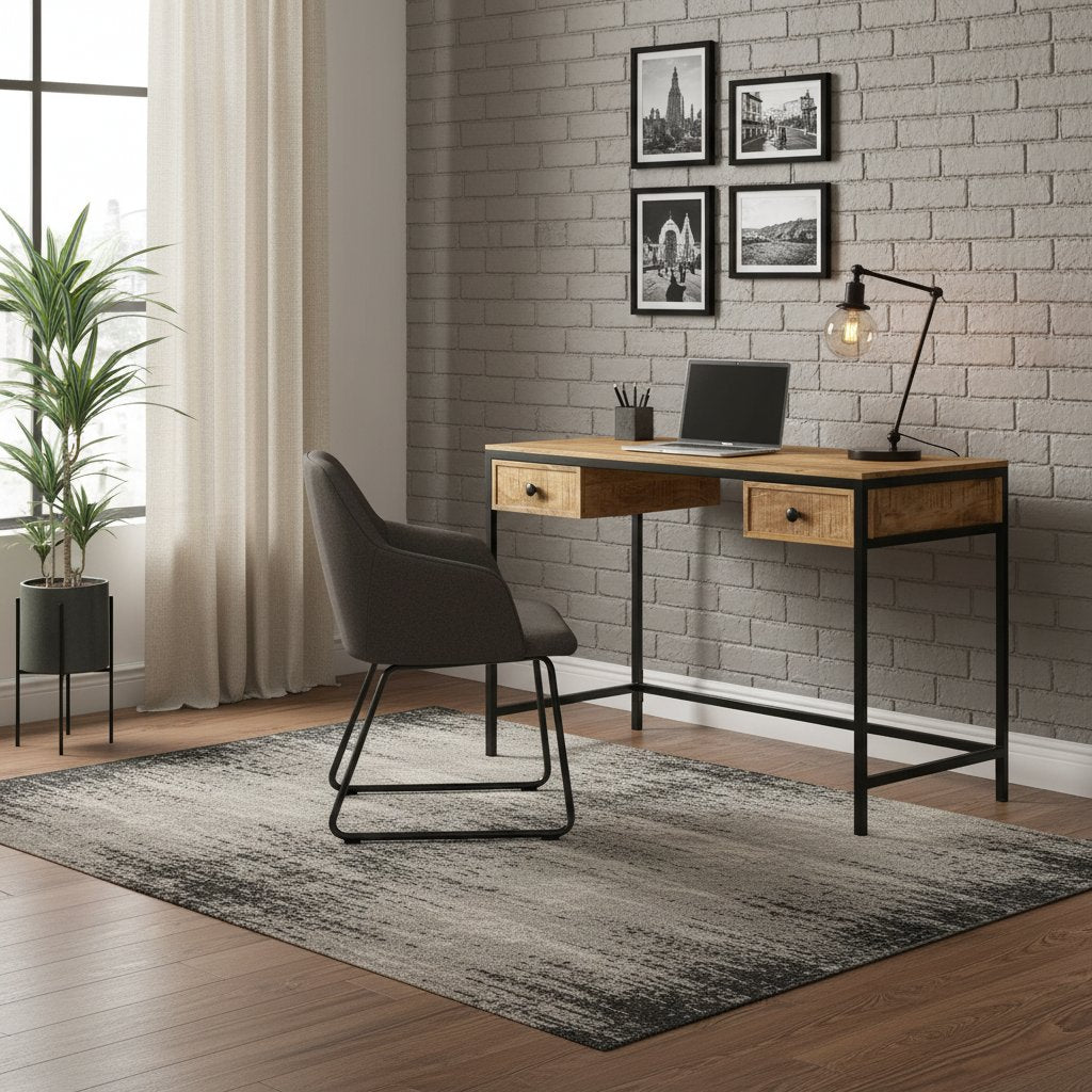 Bureau Industriel en Bois et Métal