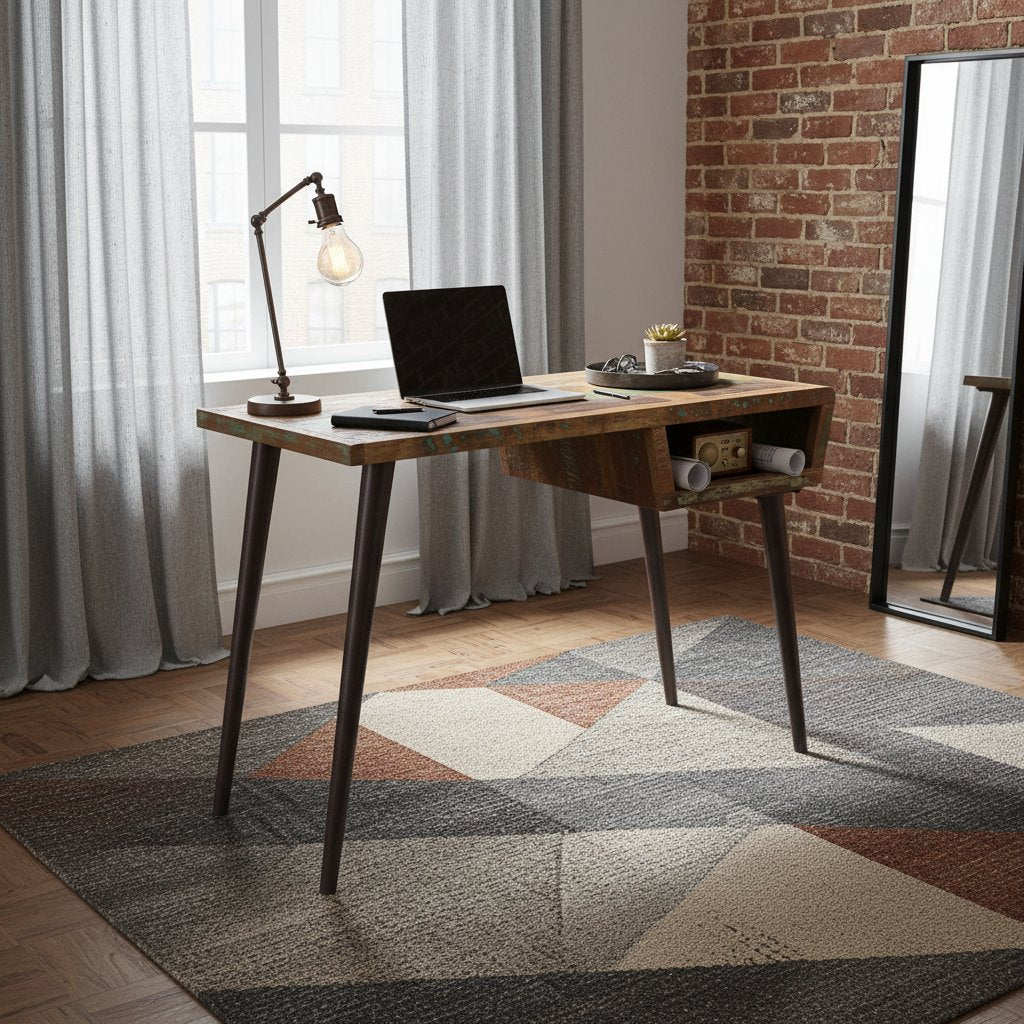 Bureau Métallique Style Industriel Vintage