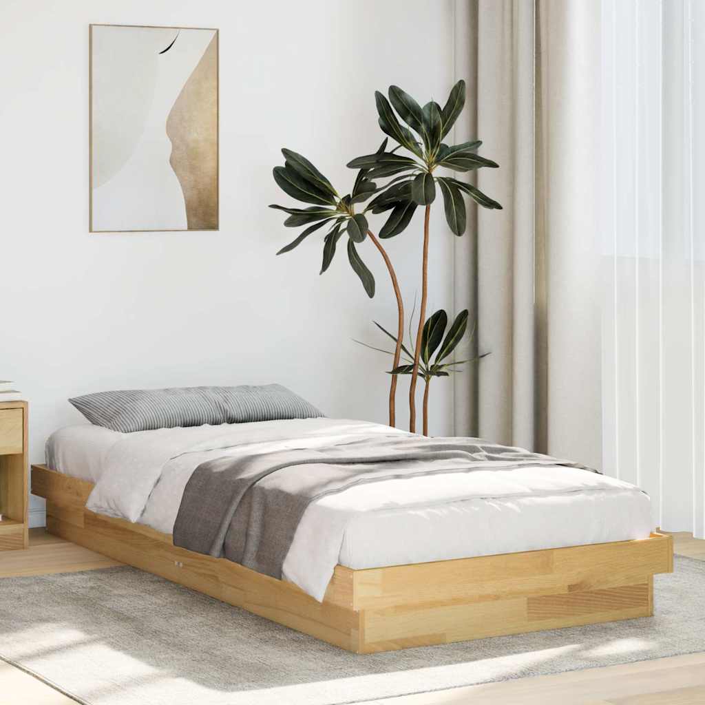 Cadre de Lit Japonais en Bois Massif de Chêne-90 x 190 cm-La-Fabrique-Industrielle