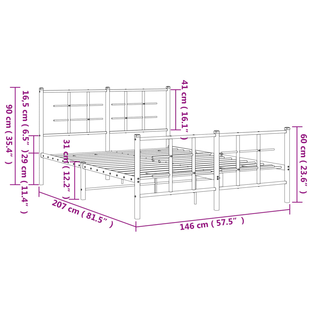 Cadre de Lit Style Industriel 140X200Cm-La-Fabrique-Industrielle