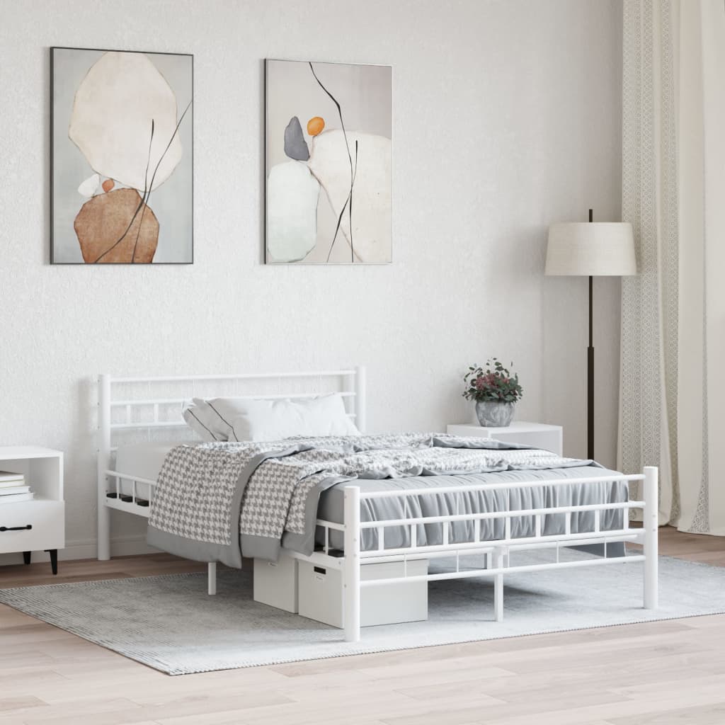 Cadre de Lit en Métal 180x200 Style Industriel-Blanc-140 x 200 cm-La-Fabrique-Industrielle