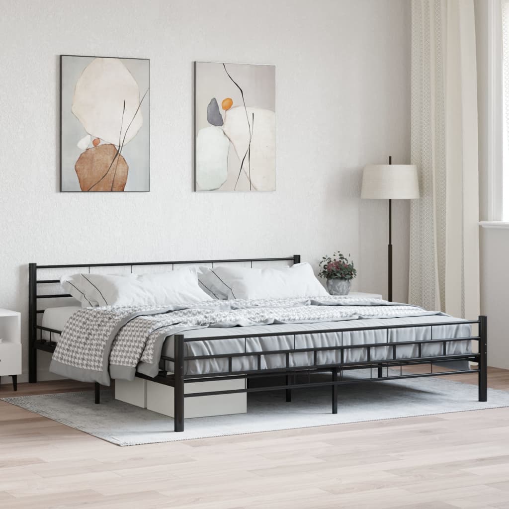 Cadre de Lit en Métal 180x200 Style Industriel-Noir-180 x 200 cm-La-Fabrique-Industrielle