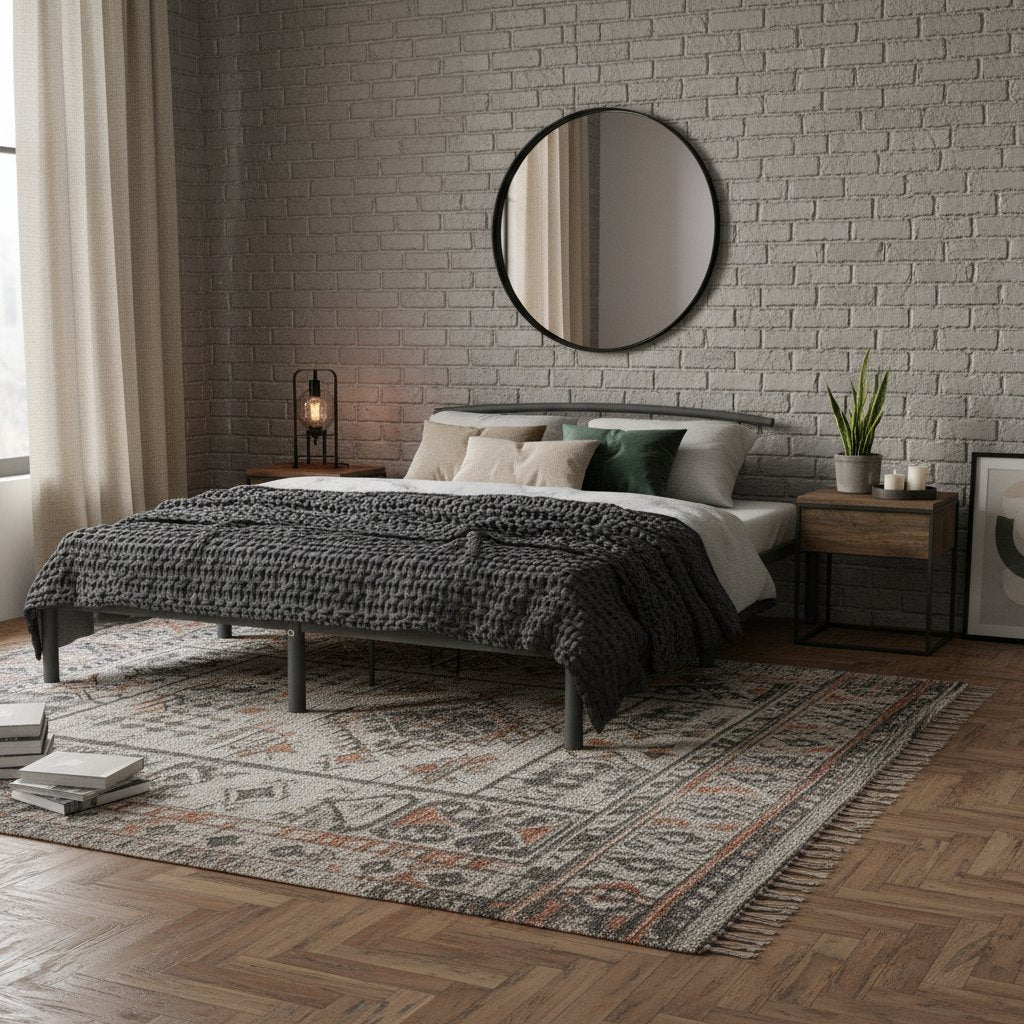 Cadre de Lit Industriel en Métal 200x200