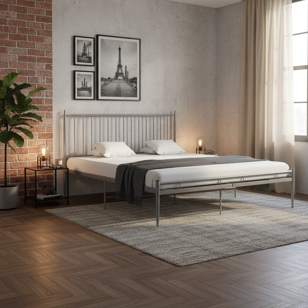 Cadre de Lit Métallique 2 Places Industriel