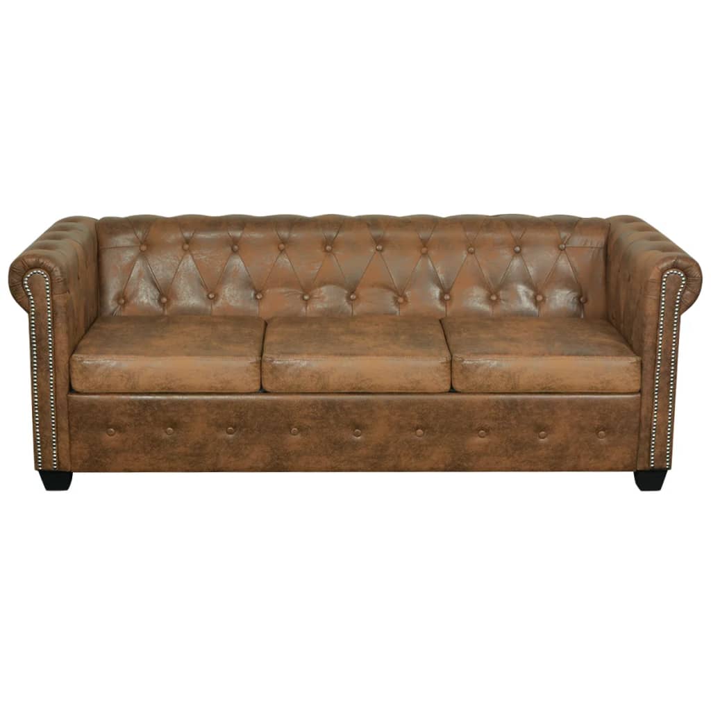 Canapé Chesterfield 3 Places en Cuir-La-Fabrique-Industrielle