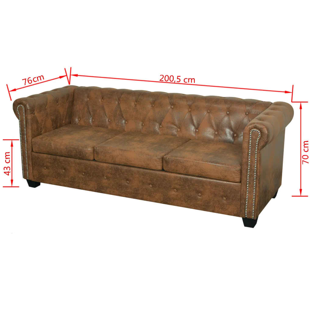 Canapé Chesterfield 3 Places en Cuir-La-Fabrique-Industrielle