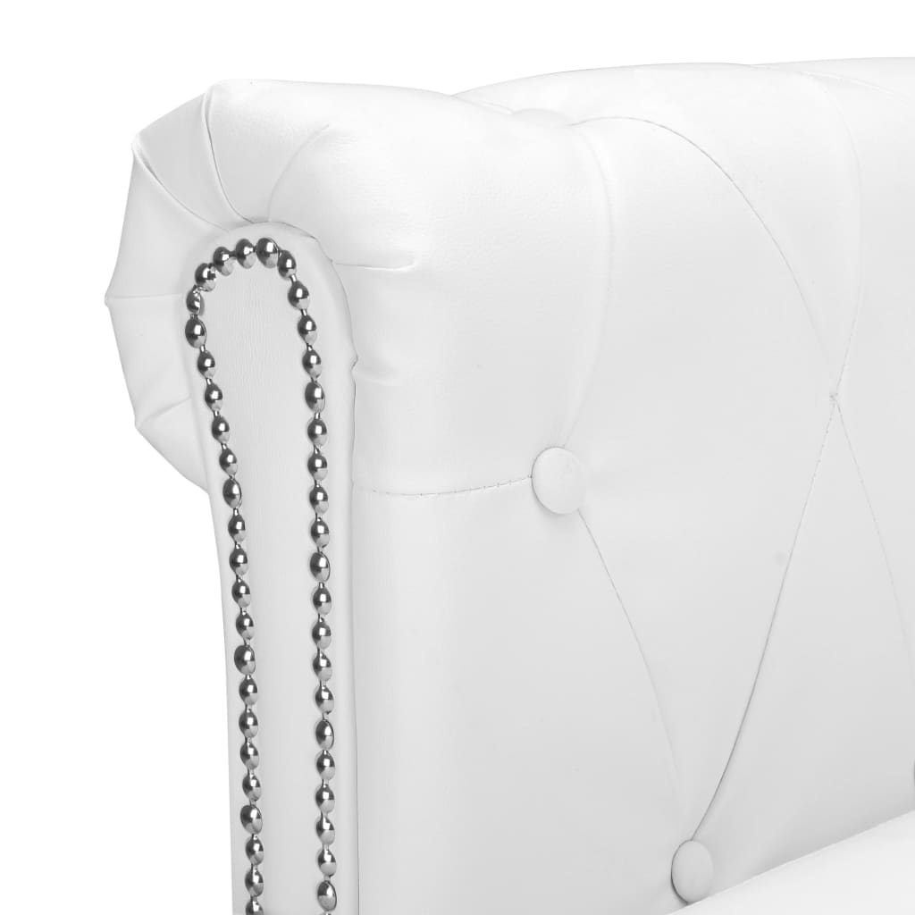 Canapé Chesterfield Blanc en Cuir-La-Fabrique-Industrielle