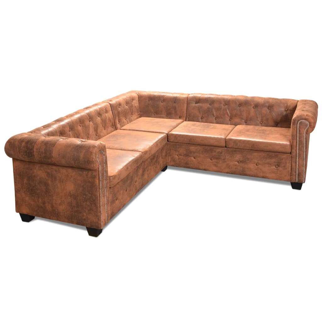 Canapé Chesterfield en Cuir Vieilli-La-Fabrique-Industrielle