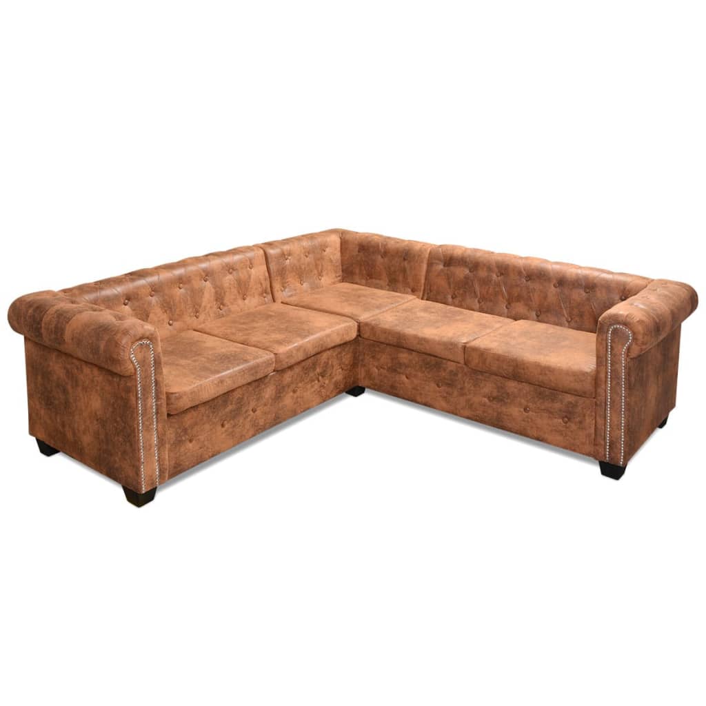 Canapé Chesterfield en Cuir Vieilli-La-Fabrique-Industrielle