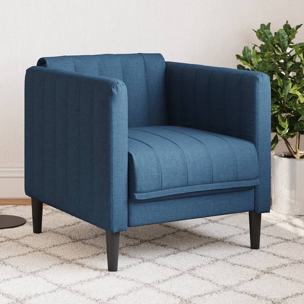 Canapé Fauteuil en Similicuir Daim-Bleu-Canapé-La-Fabrique-Industrielle