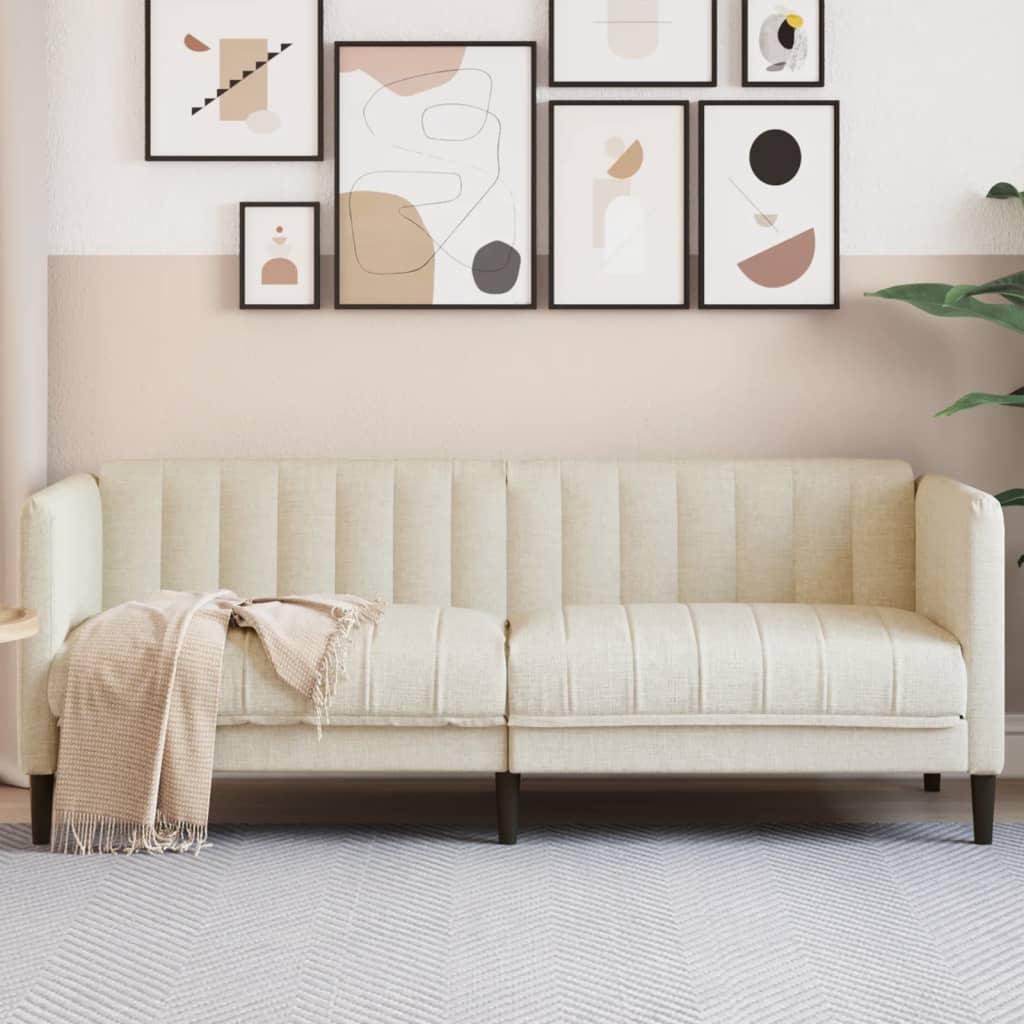 Canapé Fauteuil en Similicuir Daim-Crème-2 places-La-Fabrique-Industrielle