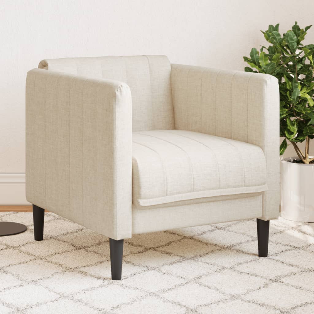 Canapé Fauteuil en Similicuir Daim-Crème-Canapé-La-Fabrique-Industrielle