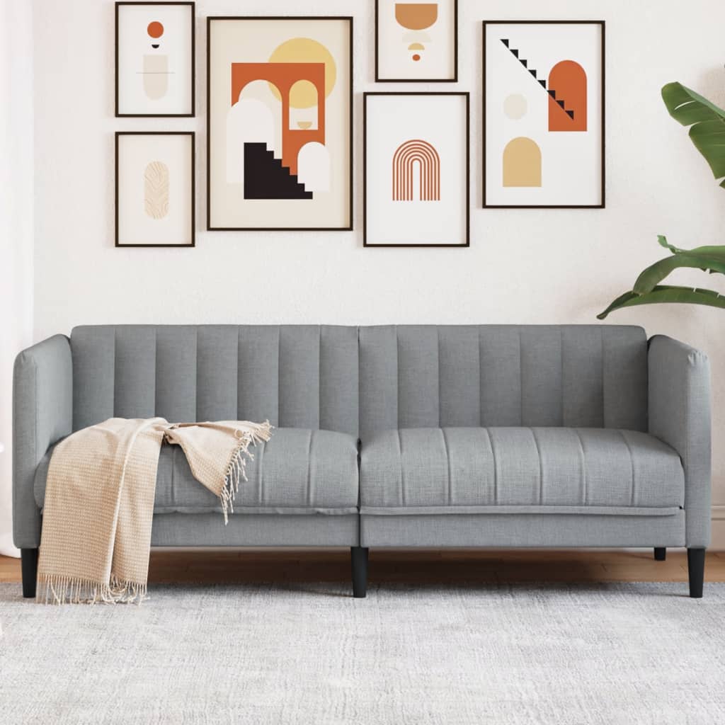 Canapé Fauteuil en Similicuir Daim-Gris clair-2 places-La-Fabrique-Industrielle