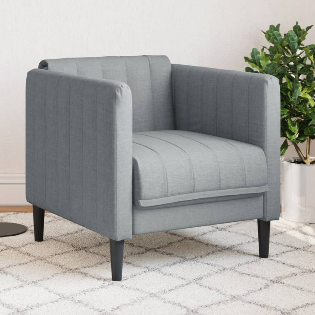 Canapé Fauteuil en Similicuir Daim-Gris clair-Canapé-La-Fabrique-Industrielle