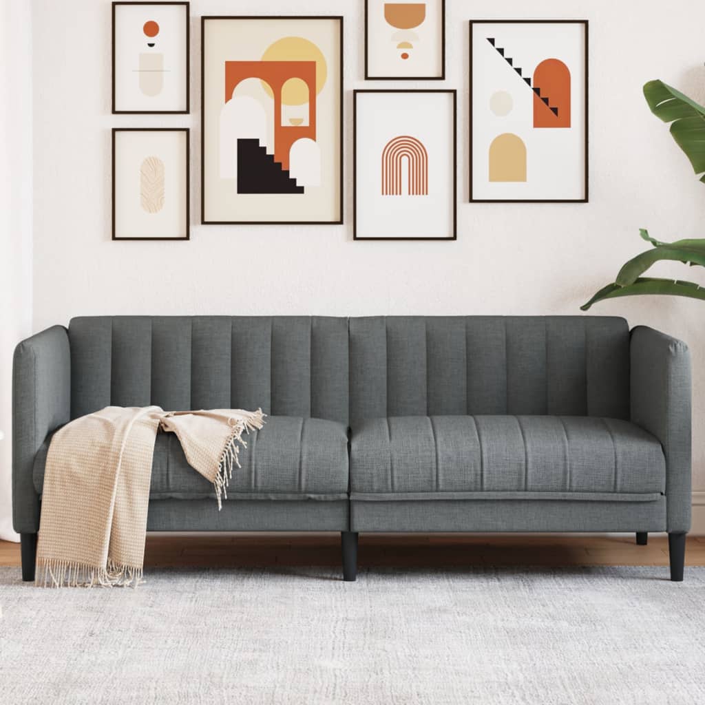 Canapé Fauteuil en Similicuir Daim-Gris foncé-2 places-La-Fabrique-Industrielle