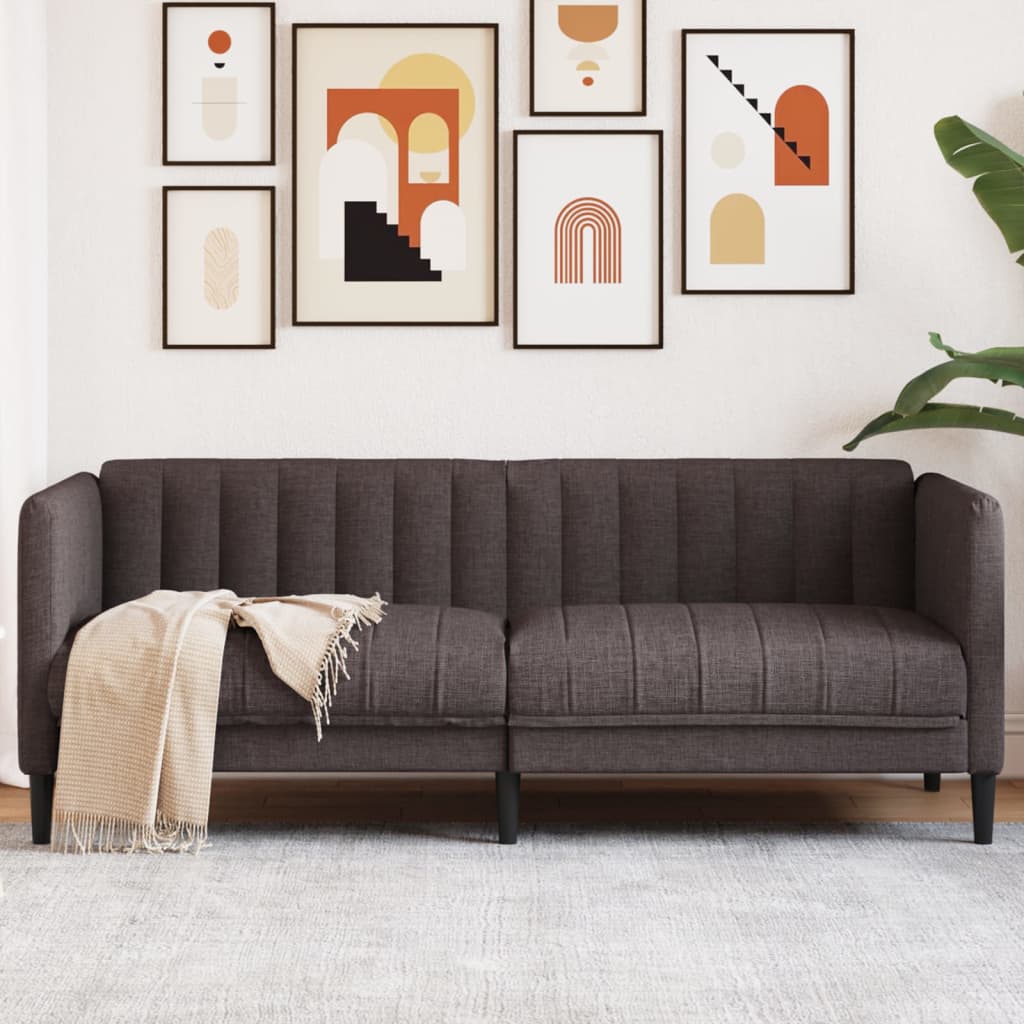 Canapé Fauteuil en Similicuir Daim-Marron foncé-2 places-La-Fabrique-Industrielle