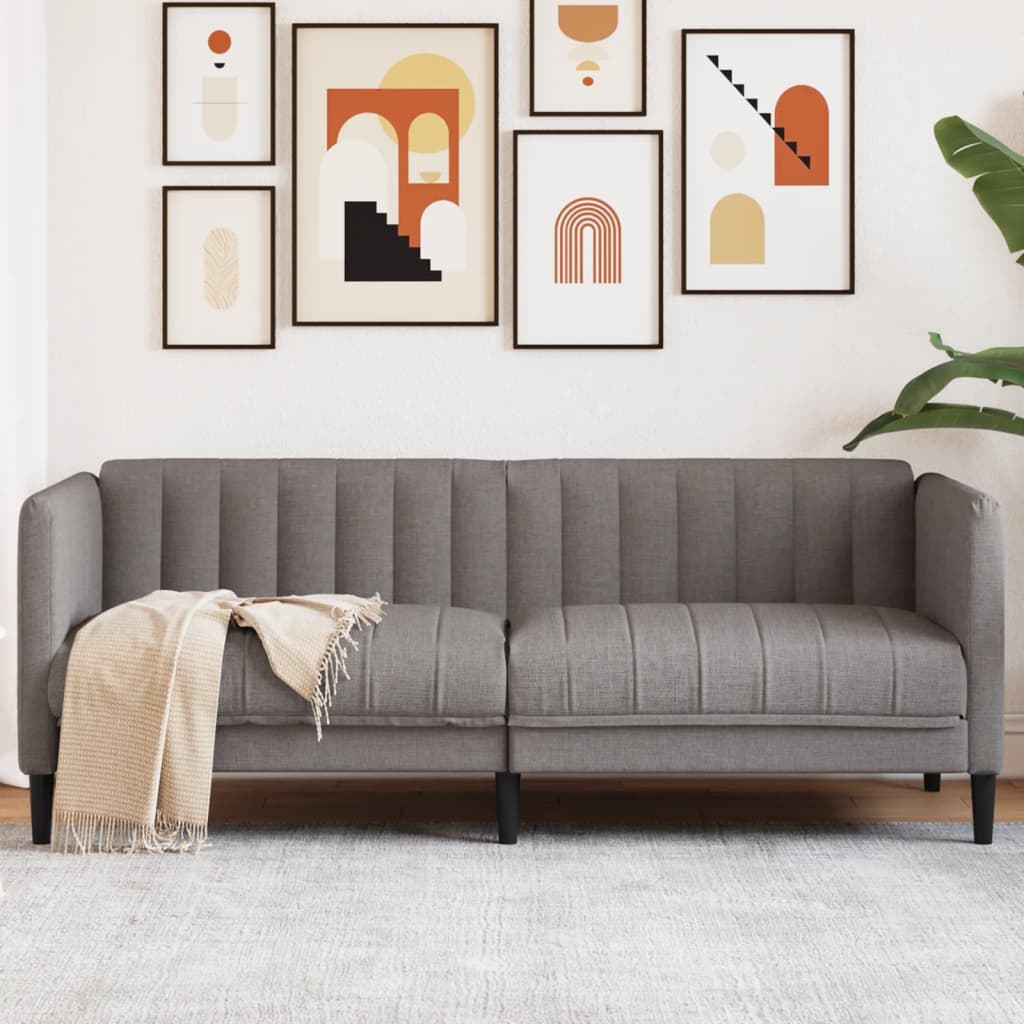 Canapé Fauteuil en Similicuir Daim-Taupe-2 places-La-Fabrique-Industrielle