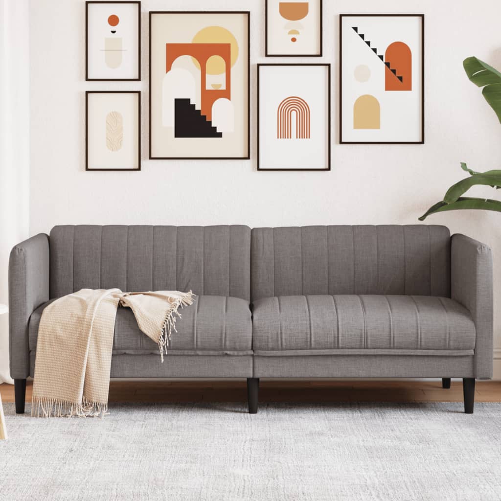 Canapé Fauteuil en Similicuir Daim-Taupe-3 places-La-Fabrique-Industrielle