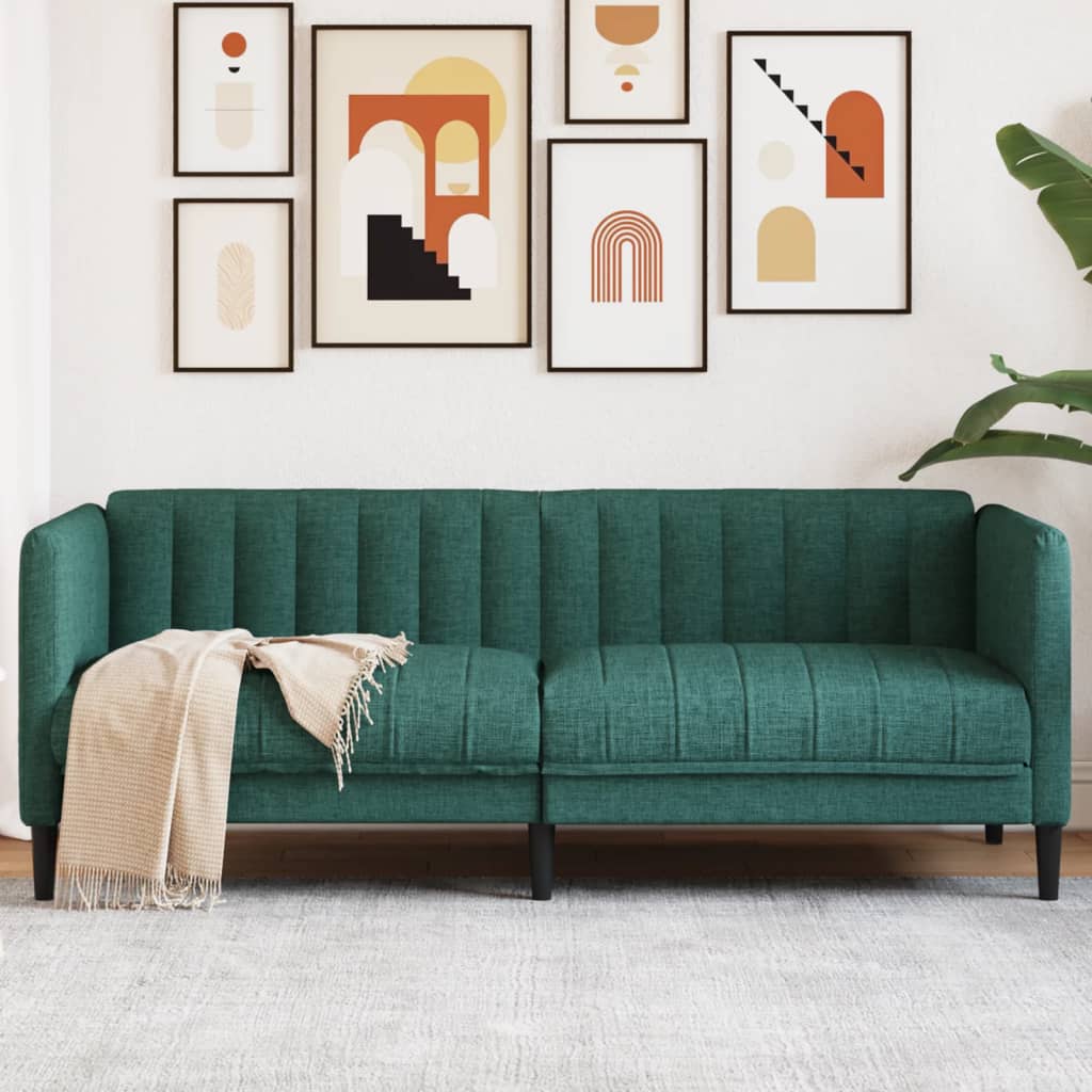 Canapé Fauteuil en Similicuir Daim-Vert foncé-2 places-La-Fabrique-Industrielle