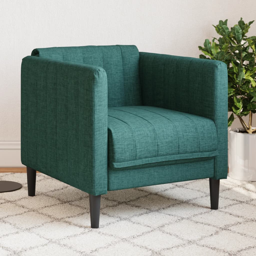 Canapé Fauteuil en Similicuir Daim-Vert foncé-Canapé-La-Fabrique-Industrielle