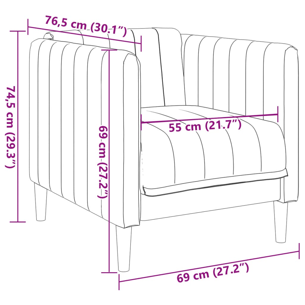 Canapé Fauteuil en Similicuir Daim-La-Fabrique-Industrielle