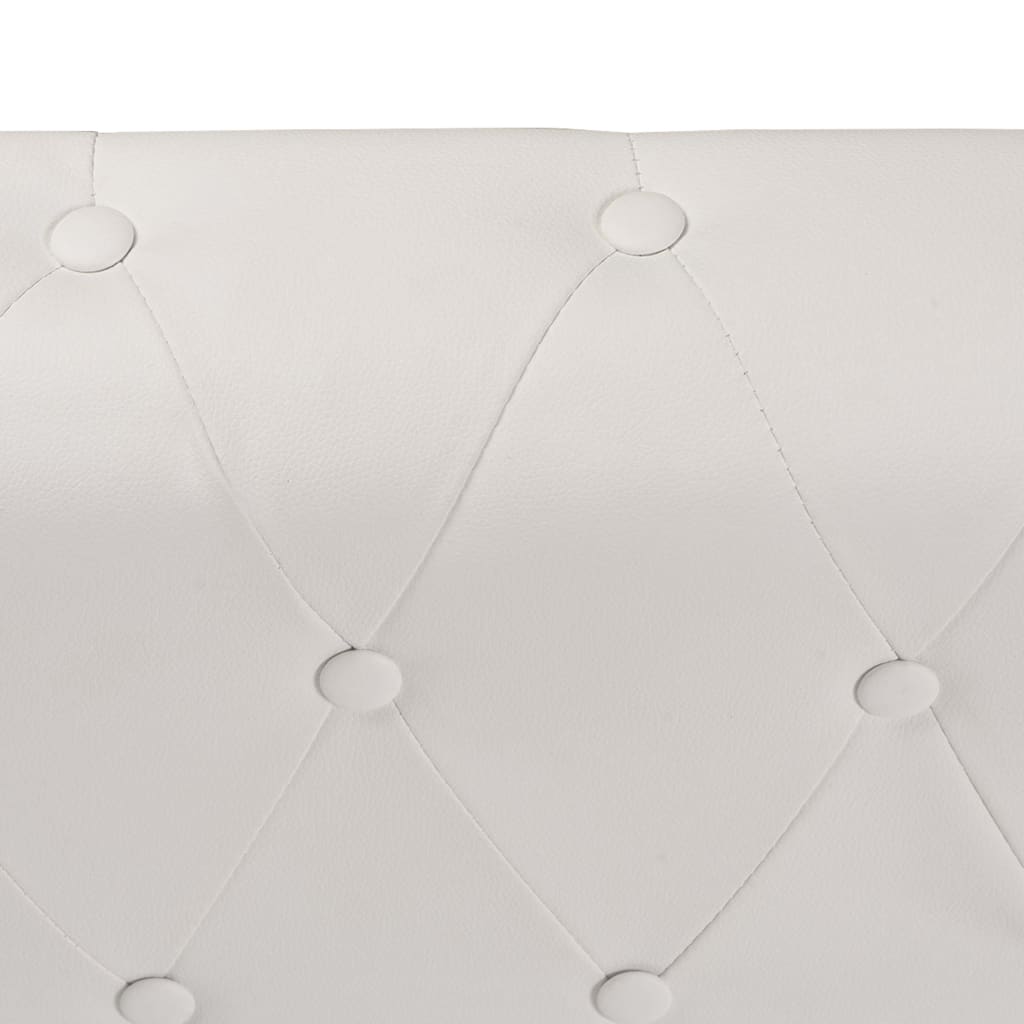 Canapé d'Angle Chesterfield en Similicuir Blanc-La-Fabrique-Industrielle